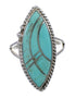 Sterling Silver Southwestern Turquoise Inlay Jewelry Ring Size 6-1/4 AX87994